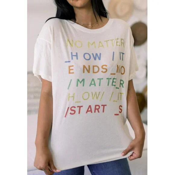 People Of Leisure Radiohead No Matter Band Tee Oversized Graphic T-Shirt Rock - Picture 11 of 11